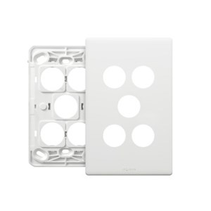 Excel Life  5Gang Grid & Cover Plate - Choose Colour